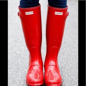 Red Hunter Boots